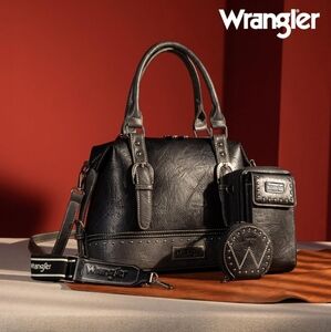 Wrangler 3Pcs Doctor Bag Sets for Women Top-handle Satchel Bag